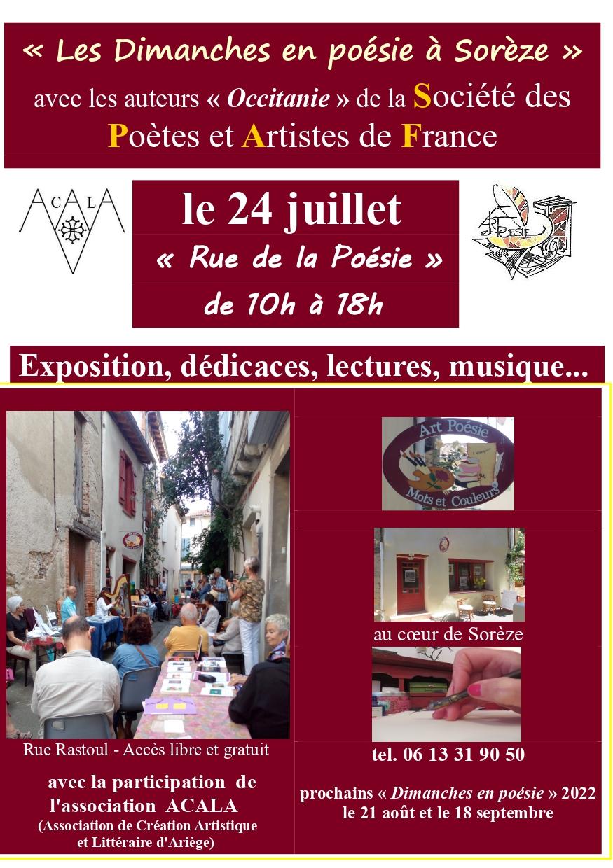 Dimanche en poesie a soreze 24 juillet 2022