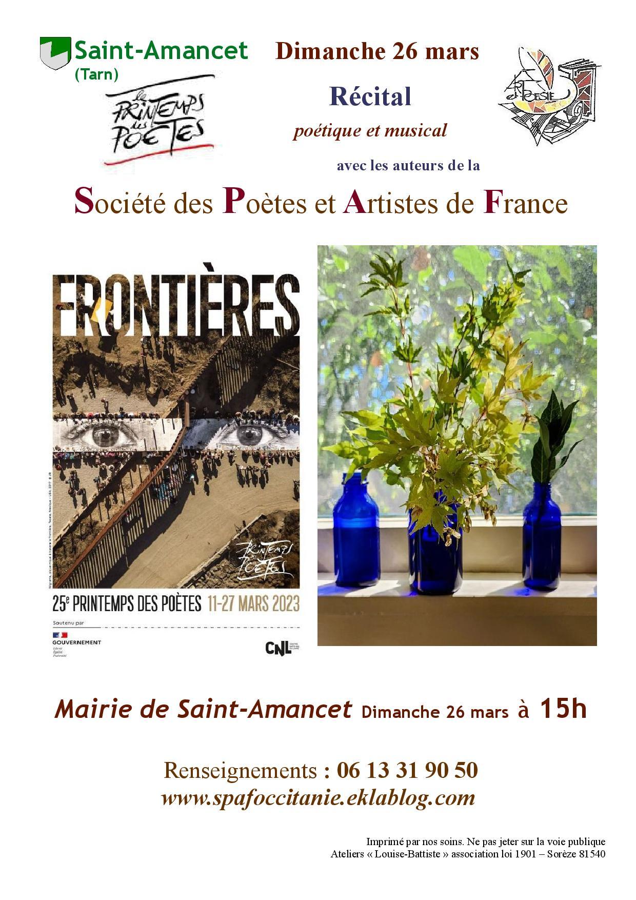 Invitation printemps des poetes 2023